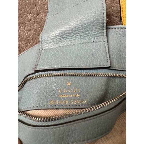 Gucci Swing Yellow Gold Hardware Leather Tote Bag Shoulder Storage Lad - Picture 9 of 16